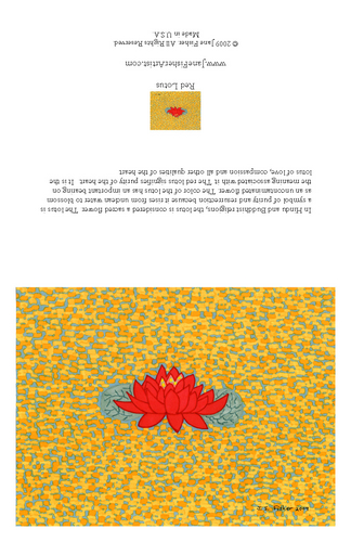 Other-Red Lotus Note Card