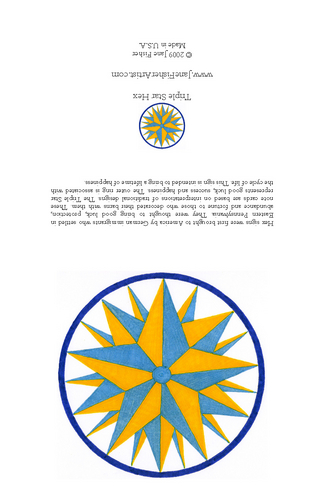 Other-Triple Star Hex Note Card
