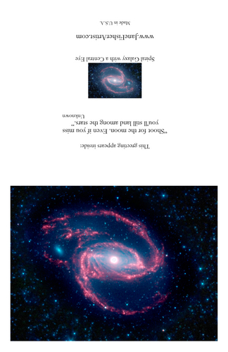 Photography-Color-Spiral Galaxy with a Central Eye Greeting Card