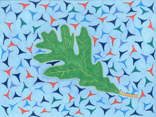 Drawing-Ink-White Oak Leaf II