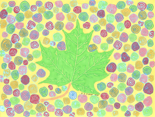 Drawing-Ink-Sugar Maple Leaf II