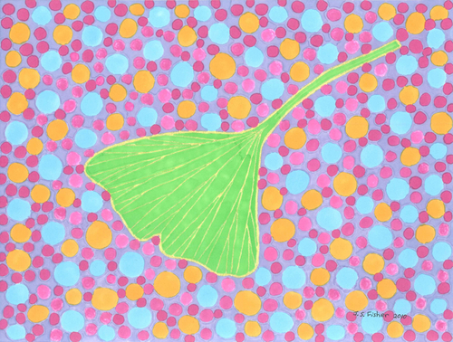 Drawing-Ink-Ginkgo Leaf II