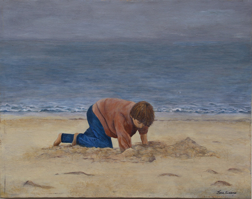 Painting-Acrylic-Little Beach Boy