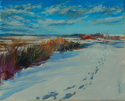 Painting--Acrylic-LandscapeFootsteps in the Snow