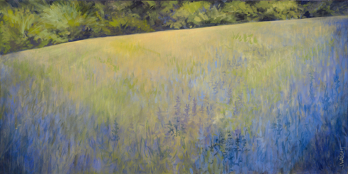 Painting-Abstract-Mauve & Yellow Meadow