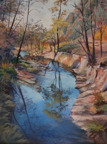Painting-Landscape-Down by the Brook