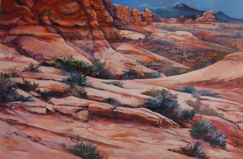 Painting-Landscape-Red Cliffs of Arches