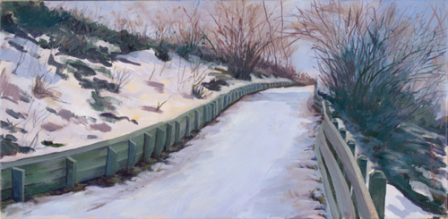 Painting-Wintry Country Road