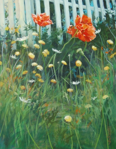 Painting-Botanical-Garden Poppies 