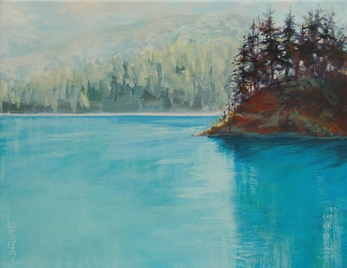 Painting-Impressionism-Turquoise Reflections