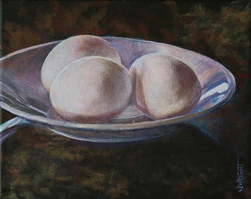 Painting-Realism-Three Eggs