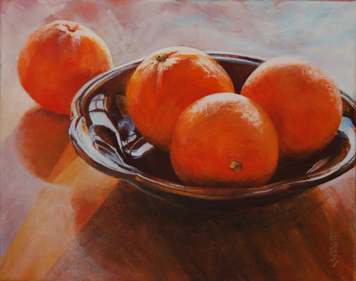 Painting-Botanical-Oranges on my Table