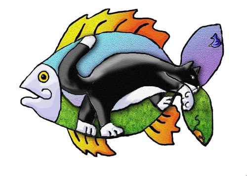 Digital Art-Illustration-Black Cat fish