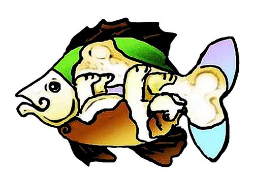 Digital Art-Illustration-Bull dog Fish