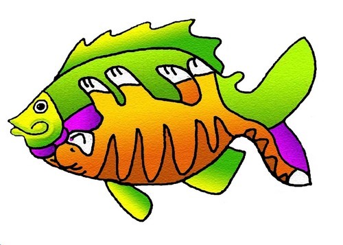 Digital Art-Illustration-Tabby Cat Fish
