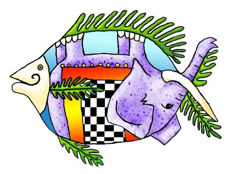 Digital Art-Illustration-Elephant Fish