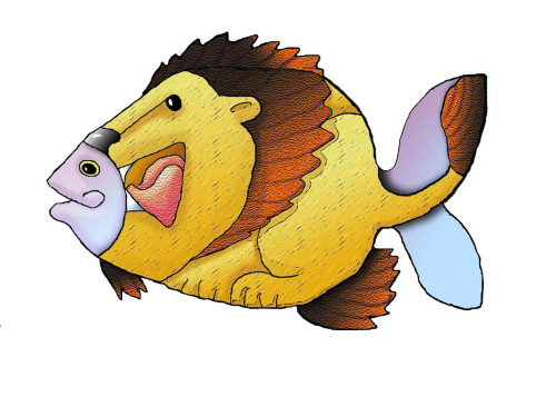 Digital Art-Illustration-Lion Fish