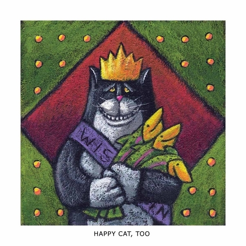 Painting-Happy Cat, Too