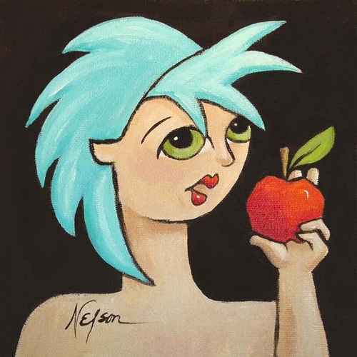 Painting-Pop Art-An Apple A Day