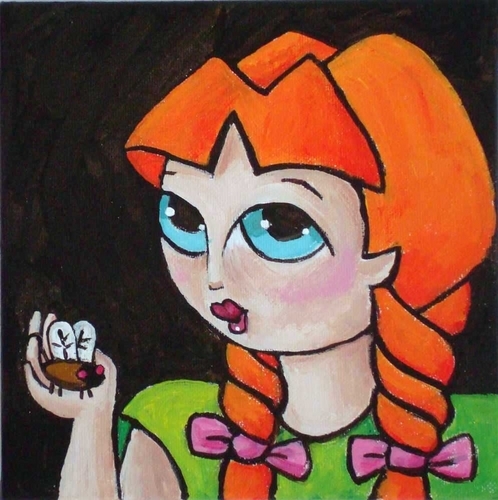 Painting-Pop Art-Shall We Play, Mr. Cicada?