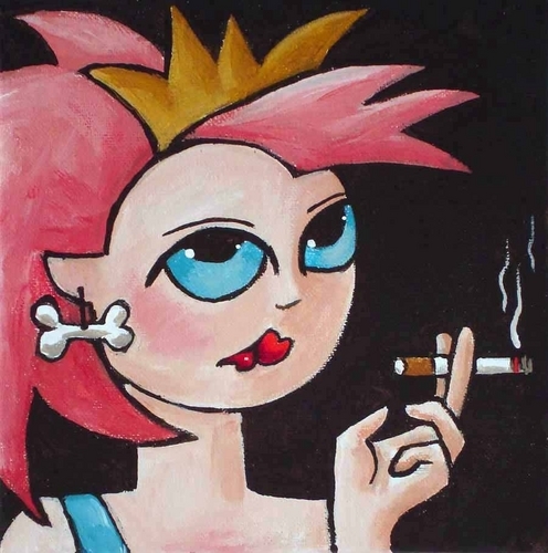 Painting-Pop Art-The Queen of WHAT?