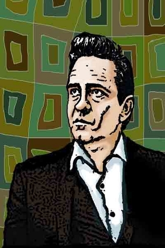 Digital Art-Figurative-Johnny Cash