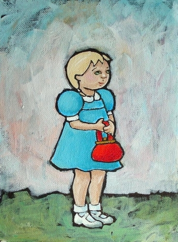 Painting-Figurative-Mavis Goes Shopping