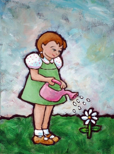 Painting-Figurative-Mary and Daisy