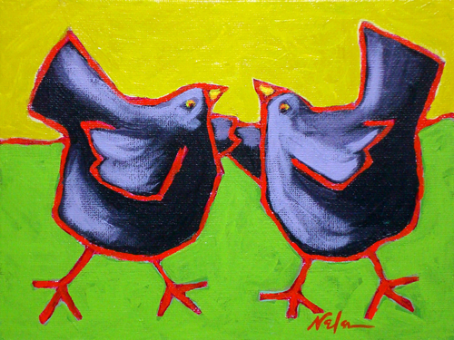 Painting-Animals-Crazy Clogging Crows
