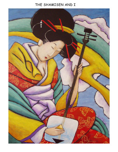 Painting-Figurative-The Shamisen and I
