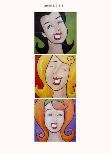 Painting-Abstract-Smile, I, II & III