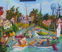Cape Cod, Harbor, Boats - Genre Painting