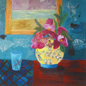 Painting-Yellow Vase with Iris