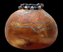 Decorative-gourd with glass bead top