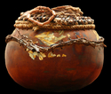 Decorative-gourd rust with ropy beaded top