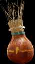 Decorative-gourd rust woven top vertical shape