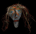 Decorative-gourd mask gray face