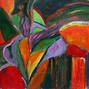 Painting--Acrylic-BotanicalFloral abstract 