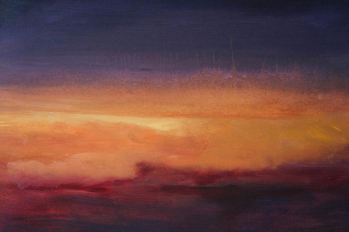 Painting-Southwestern-Sunset over Santa Fe