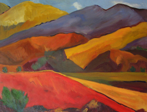 Painting-Southwestern-Road to Taos