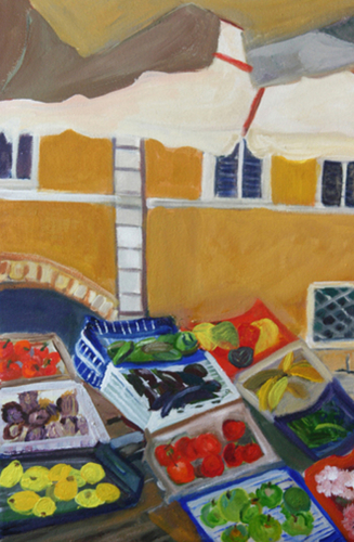 Painting-Assissi Fruit Market