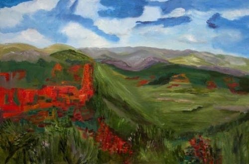 Painting-Landscape-Valley at the Edge
