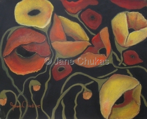 Drawing-Landscape-Woodland Poppies