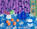 Painting--Oil-Still LifeBLUE TEA POT