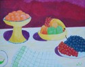Painting--Oil-Still LifeSATSUMAS, CHERRIES, GRAPES
