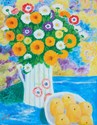 Painting--Oil-Still LifeANOMONE AFRICAN MARIGOLDS