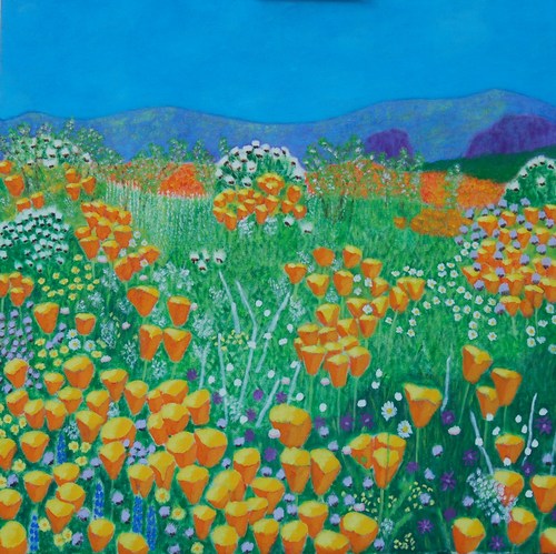Painting-Landscape-WILD POPPIES