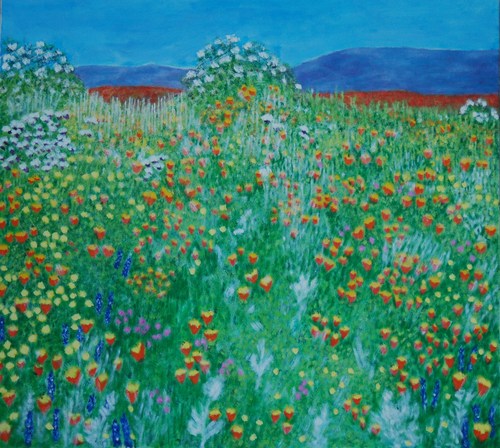 Painting-Landscape-CALIFORNIAN SPRING WILD FLOWERS