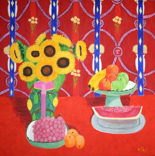 Painting-Still Life-HARMONY IN RED