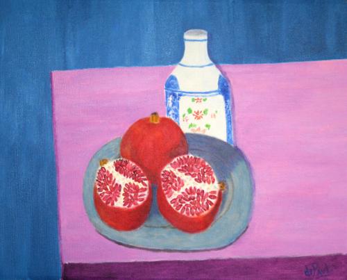 Painting-Still Life-STILL LIFE WITH POMEGRANATE